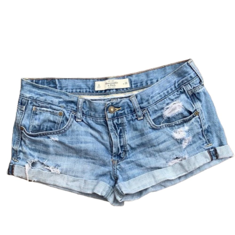Abercrombie & Fitch Distressed Jean Cutoffs Shorts